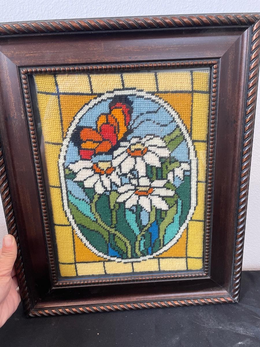 29 Vintage Stained Glass Needlepoint