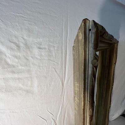 Wooden Framed Mirror & Gold/Glass Lamp (PS-RG)