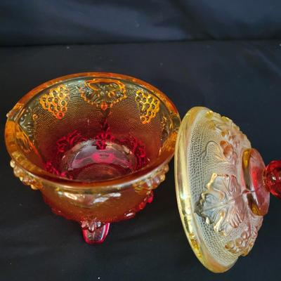 Colored Glass Hurricane Lamp, Candy Dish and Votive (DR-DW)