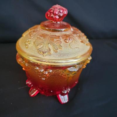 Colored Glass Hurricane Lamp, Candy Dish and Votive (DR-DW)