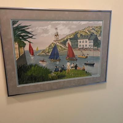 Signed, Matted & Framed Watercolor by Fred Brauer (UB-MG)