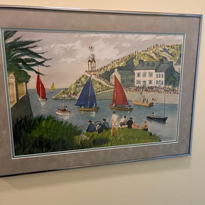 Signed, Matted & Framed Watercolor by Fred Brauer (UB-MG)