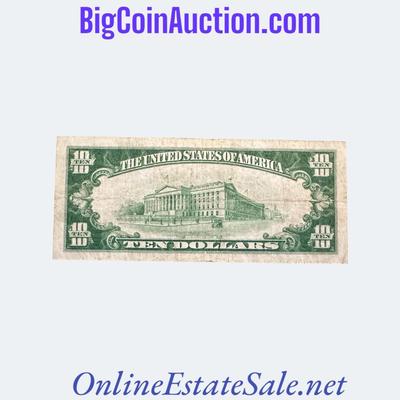 1929 U.S. $10 BILL - STATE NATIONAL BANK OF CORPUS CHRISTI TEXAS