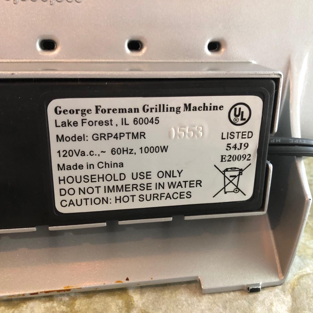 LOT 16M: George Foreman Grill Model GRP4PTMR, Hamilton Beach Electric Knife  Model 275ALB, Black & Decker Lids Off Automatic Jar Opener Model JW250 &  Rival Smart Pot Model SC22