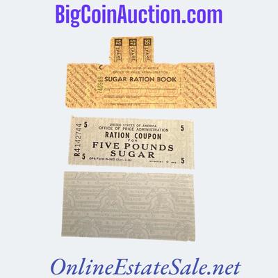 1918 U.S. SET OF RATION COUPONS