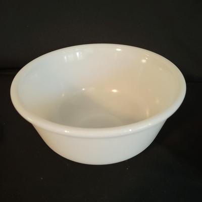 Glasbake Milk Glass Ramekins with Bowls (K-DW)