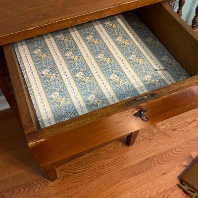 Tall Antique Wooden Cabinet With Key (PS-RG)