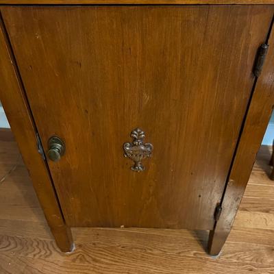 Tall Antique Wooden Cabinet With Key (PS-RG)