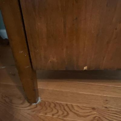 Tall Antique Wooden Cabinet With Key (PS-RG)