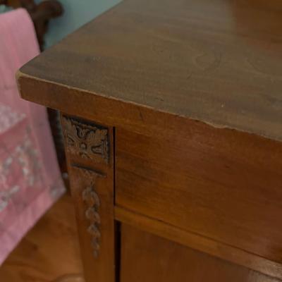 Tall Antique Wooden Cabinet With Key (PS-RG)