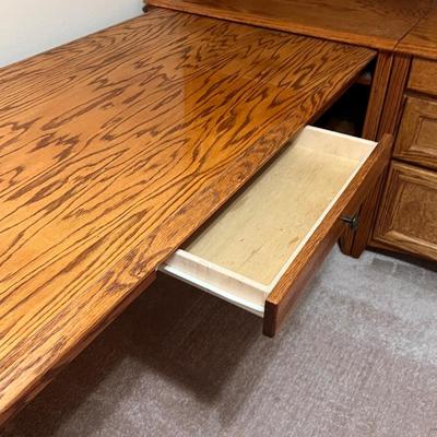THORNWOOD ~ Solid Oak Lighted Adjustable Office Desk