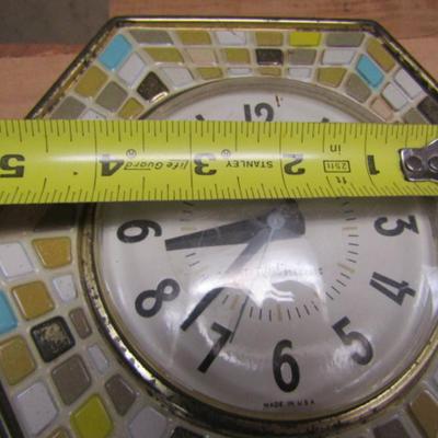 Vintage General Electric Tile Front Electric Clock- In Working Condition