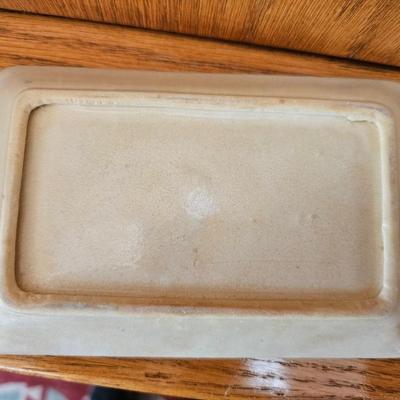 Antique Blue and white Transferware Butter Dish