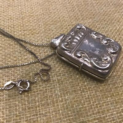 Large Silver 925 Large Locket with 925 Chain