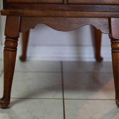 Ethan Allen Solid Maple Two Drawer Side Table