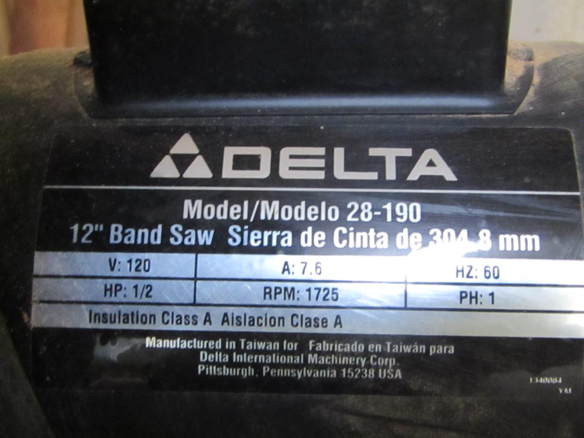 Delta 12" Band Saw