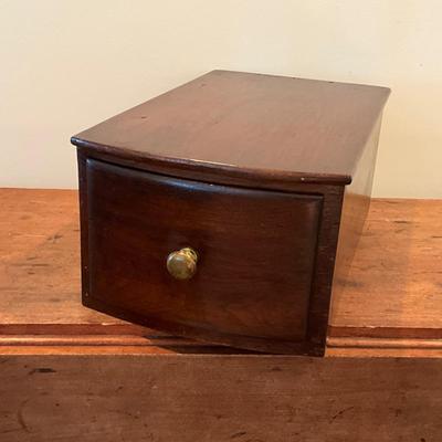 F-1136 Antique Mahogany Handmade Single Drawer Box