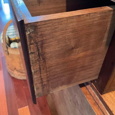 F-1137 Antique Mahogany Handmade Two Drawer Box