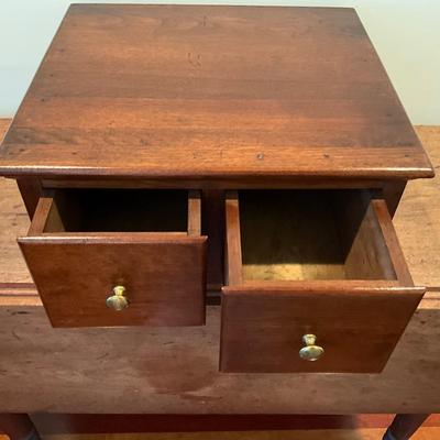 F-1137 Antique Mahogany Handmade Two Drawer Box