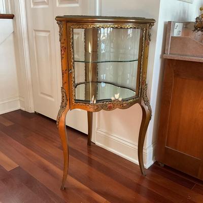 LR-1141 Antique French Glass Display Cabinet
