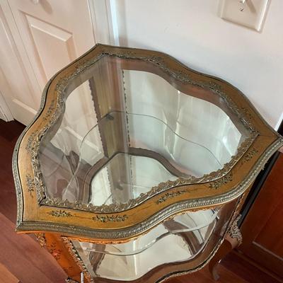 LR-1141 Antique French Glass Display Cabinet