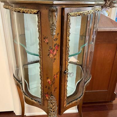 LR-1141 Antique French Glass Display Cabinet