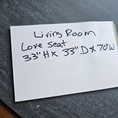 Loveseat 33" H x 33" D x 70" W
