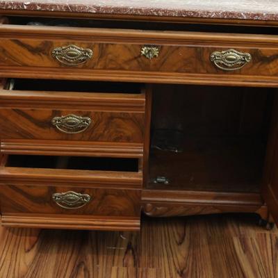 Wooden Cabinet W/ Granite Top