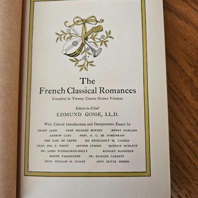Antique The French Classical Romances Books 19 volumes 1901