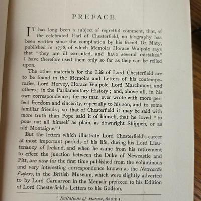 Antique Book: The Life of Philip Dormer Fourth Earl of Chesterfield