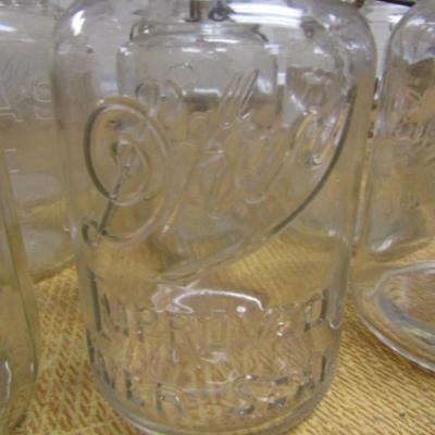 One Dozen Antique Quart Size Bale Top Jars- Assorted Makers (Choice F)