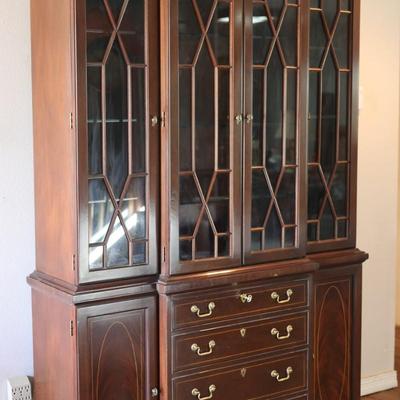 Mahogany China Cabinet By Hickory, The American Maseterpiece Collection
