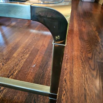 Vintage Brass and Glass coffee Table table