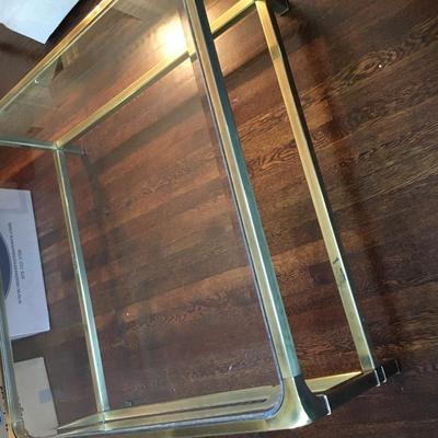 Vintage Brass and Glass coffee Table table
