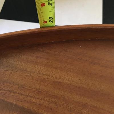 Vintage Oval Wood with Brass Handles coffee/cocktail table
