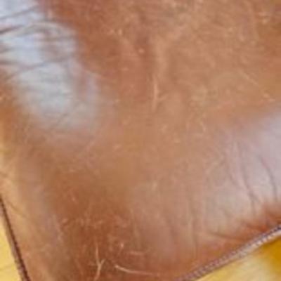 Large leather sofa pit and ottoman