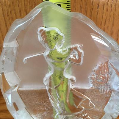 Vintage Nybro glass golfer sculpture/paperweight