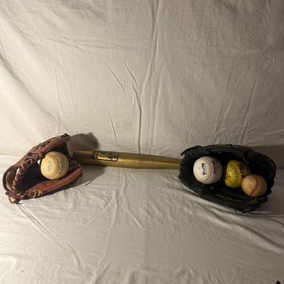 Wilson Baseball Bat & Gloves (LR-MG)