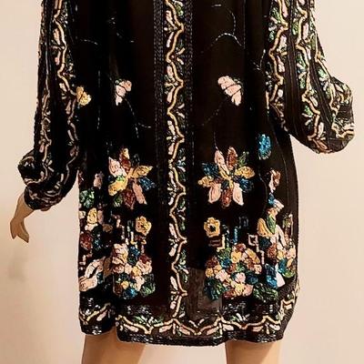 Vtg 70-80s Jack Bryan Exquisite Embellished Opera Duster