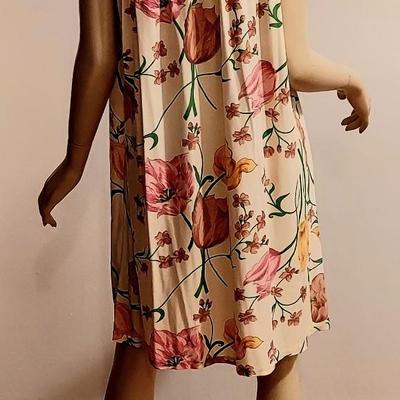 Vtg 60-70s  Boutique Mini dress/House dress/GoGo Gucci like Floral print J. Accordero