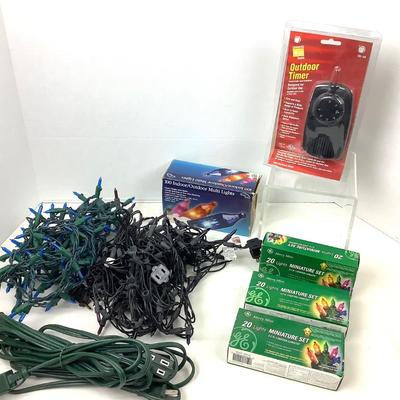 418 Christmas Lights & Timer Lot