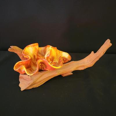 PM Longo Pottery on a Driftwood Base (D-DW)
