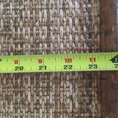 Vintage faux tortoise bamboo side table