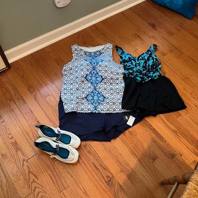 Swimwear - Lands End Shoes & NWT Two Piece Swimsuit Plus More Size L (PS-RG)