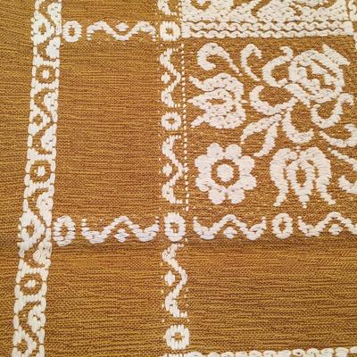 Pennsylvania Dutch woven tablecloth and napkins