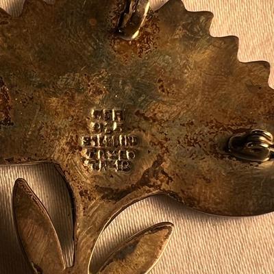 Sterling Abalone Shell Brooch & More (K-RG)