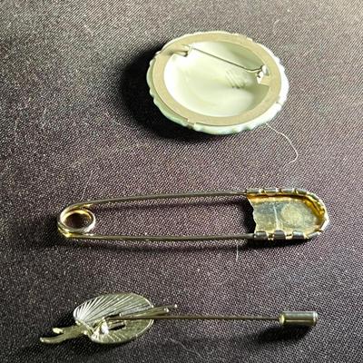 Sterling Abalone Shell Brooch & More (K-RG)