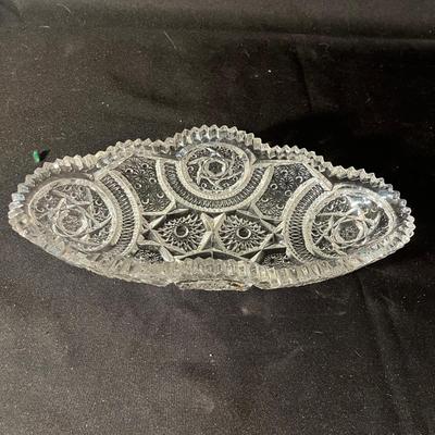 Cut Glass Table Lamp & Dish (LR-MG)