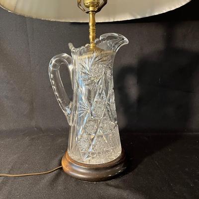 Cut Glass Table Lamp & Dish (LR-MG)
