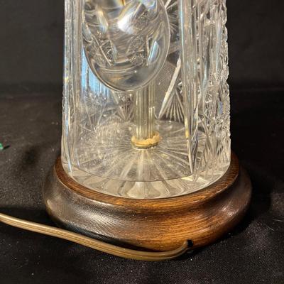 Cut Glass Table Lamp & Dish (LR-MG)
